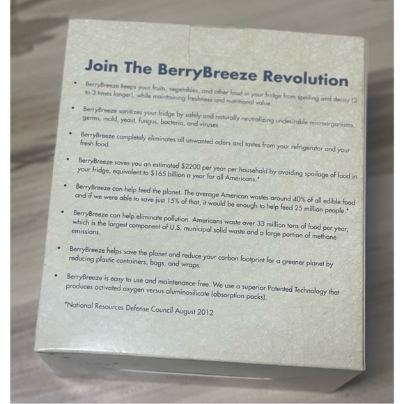 NIB Berry Breeze Fridge Fresh Fruit Saver Keep It Fresh Approved Organic - Picture 9 of 9